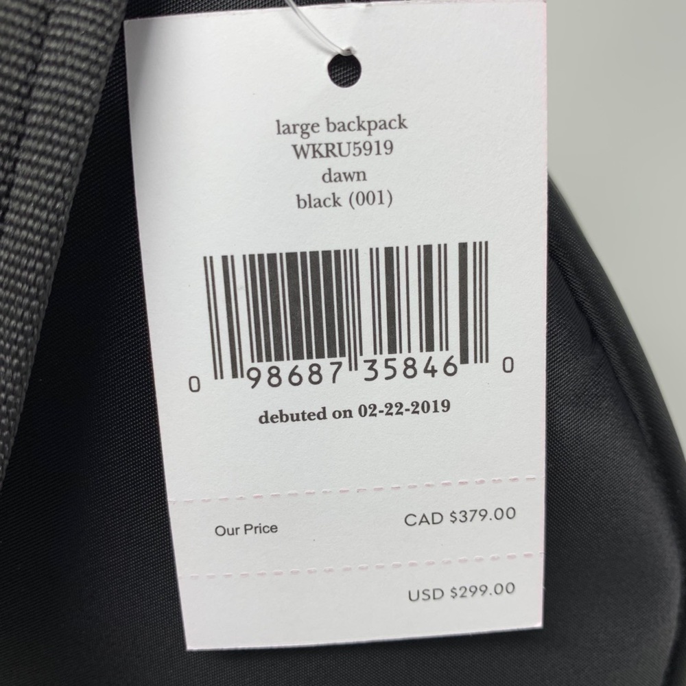Kate spade Large Backpack dawn black pouch set - Picture 4 of 8